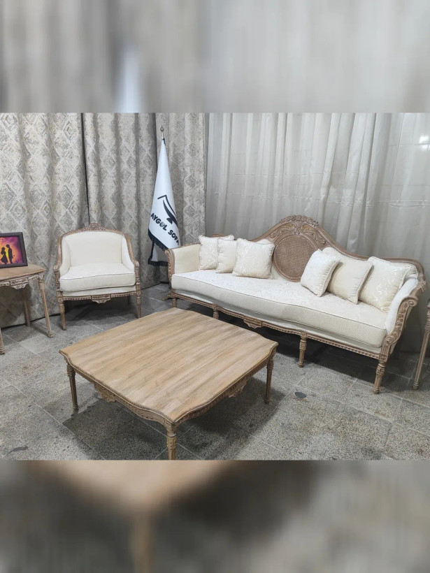 مبل کلاسیک کاجی هشت نفره